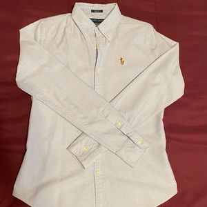 RALPH LAUREN Oxford Polo Button Down Top